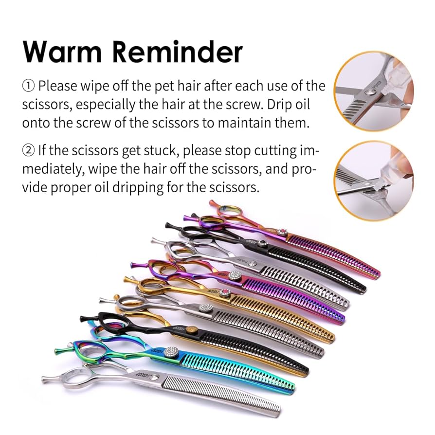 ARTERO  ブレンダー　7.5インチ　トリミング Amazon.com: Professional Curved Thinning Shears Dog Grooming